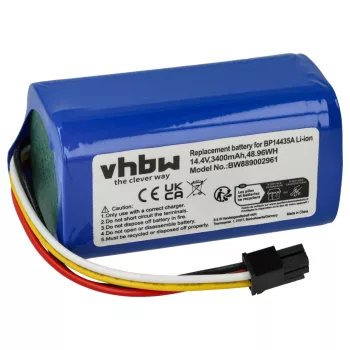   Eureka/Midea BP14435A helyettesítő takarítógép akkumulátor (Li-Ion, 14.4V, 3400mAh / 48.96Wh) - Utángyártott