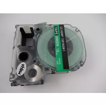   KingJim SD18GW helyettesítő címkeszalag ( alapon Fekete) - Utángyártott