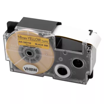   Casio XR-18GYW helyettesítő címkeszalag ( alapon Fekete) - Utángyártott