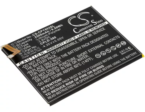 Coolpad CPLD-380 helyettesítő mobiltelefon akkumulátor (Li-Polymer, 3.8V, 9.50Wh / 2500mAh) - Utángyártott