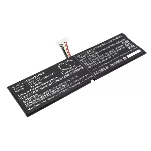 Razer GMS-C40 helyettesítő laptop akkumulátor (Li-Polymer, 14.8V, 5000mAh / 74.00Wh) - Utángyártott