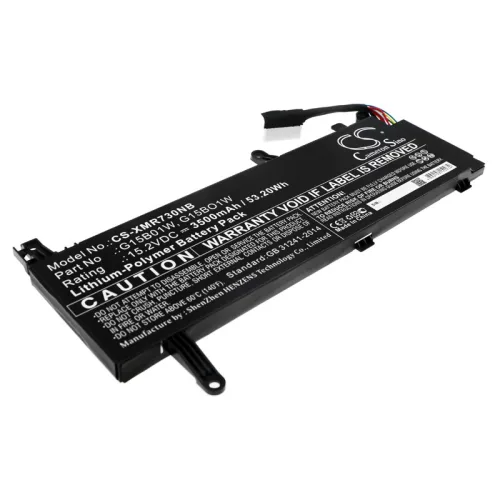 Xiaomi G15BO1W helyettesítő laptop akkumulátor (Li-Polymer, 15.2V, 3500mAh / 53.20Wh) - Utángyártott