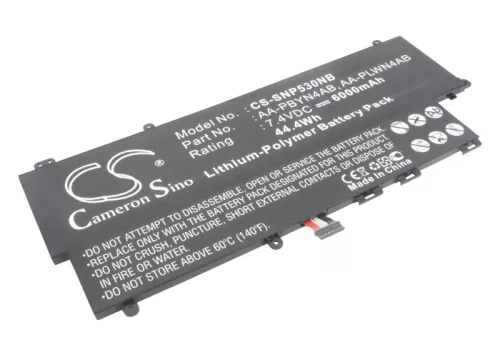 Samsung AA-PLWN4AB helyettesítő laptop akkumulátor (Li-Polymer, 7.4V, 6000mAh / 44.40Wh) - Utángyártott