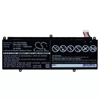   Toshiba PA5190U-1BRS helyettesítő laptop akkumulátor (Li-Polymer, 11.1V, 3500mAh / 38.85Wh) - Utángyártott