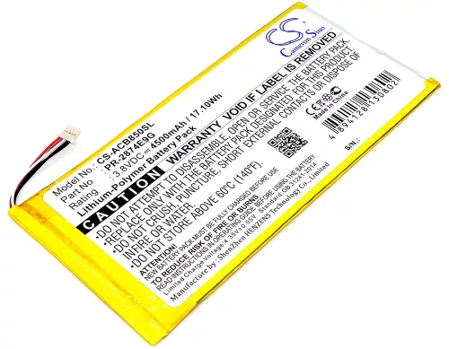 Acer PR-2874E9G helyettesítő tablet akkumulátor (Li-Polymer, 3.8V, 4500mAh / 17.10Wh) - Utángyártott
