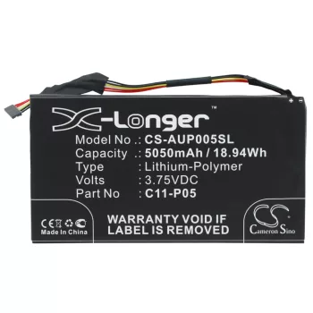   Asus C11-P05 helyettesítő tablet akkumulátor (Li-Polymer, 3.75V, 5050mAh / 18.94Wh) - Utángyártott