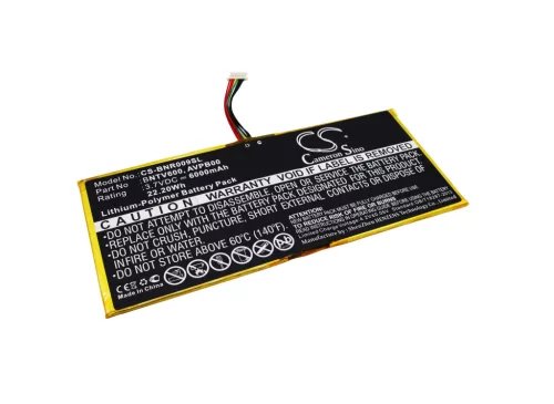 Barnes & Noble GB-S02-308594-0100 helyettesítő tablet akkumulátor (Li-Polymer, 3.7V, 6000mAh / 22.20Wh) - Utángyártott