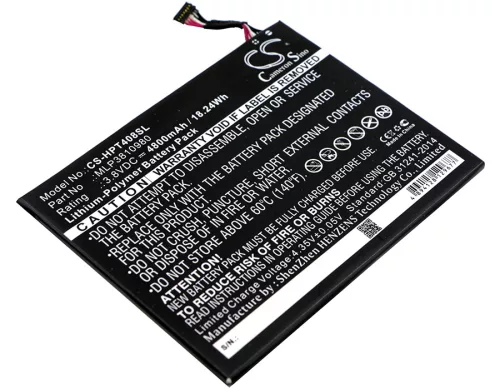 HP MLP3810980 helyettesítő tablet akkumulátor (Li-Polymer, 3.8V, 4800mAh / 18.24Wh) - Utángyártott