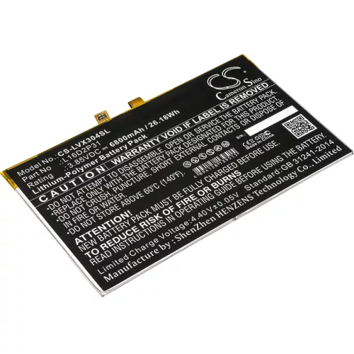 Lenovo L16D2P31 helyettesítő tablet akkumulátor (Li-Polymer, 3.85V, 6800mAh / 26.18Wh) - Utángyártott