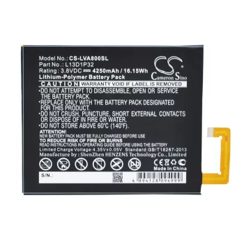   Lenovo L13D1P32 helyettesítő tablet akkumulátor (Li-Polymer, 3.8V, 4250mAh / 16.15Wh) - Utángyártott