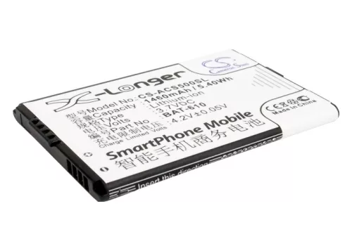 Acer BT.0010S.006 helyettesítő mobiltelefon akkumulátor (Li-ion, 3.7V, 1460mAh / 5.40Wh) - Utángyártott
