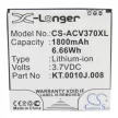 Acer KT.0010J.008 helyettesítő mobiltelefon akkumulátor (Li-ion, 3.7V, 1800mAh / 6.66Wh) - Utángyártott