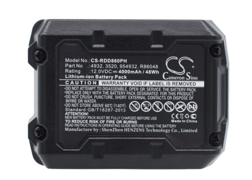 AEG L1230, L1230R helyettesítő szerszámgép akkumulátor (Li-ion, 12.0V, 48.00Wh / 4000mAh) - Utángyártott