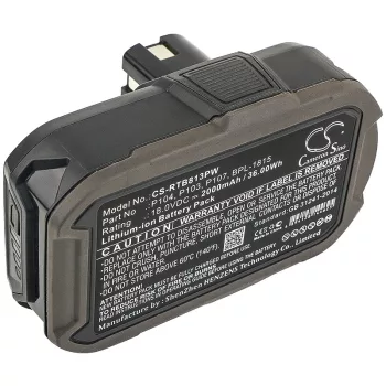   Ryobi P193, P194 helyettesítő szerszámgép akkumulátor (Li-ion, 18.0V, 36.0Wh / 2000mAh) - Utángyártott