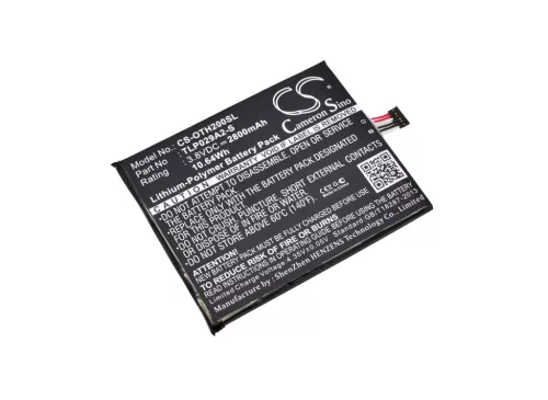 Alcatel TLP029AJ helyettesítő mobiltelefon akkumulátor (Li-Polymer, 3.8V, 10.64Wh / 2800mAh) - Utángyártott