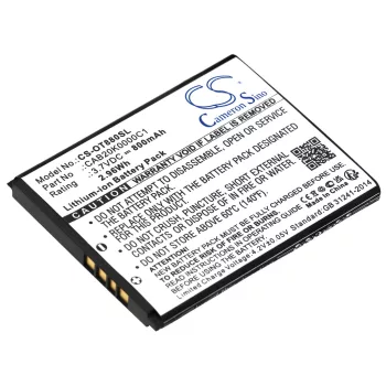   Alcatel TB-04BA helyettesítő mobiltelefon akkumulátor (Li-ion, 3.7V, 2.96Wh / 800mAh) - Utángyártott