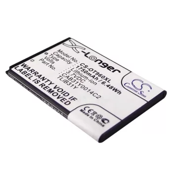   Alcatel TLiB31Y helyettesítő mobiltelefon akkumulátor (Li-ion, 3.7V, 6.48Wh / 1750mAh) - Utángyártott