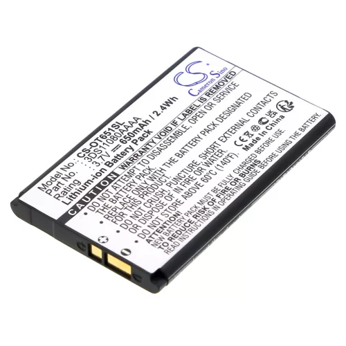 Alcatel LBT-03 helyettesítő mobiltelefon akkumulátor (Li-ion, 3.7V, 2.41Wh / 650mAh) - Utángyártott