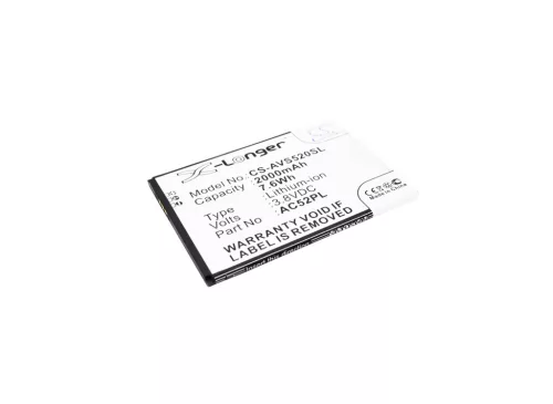 Archos AC52PL helyettesítő mobiltelefon akkumulátor (Li-ion, 3.8V, 7.60Wh / 2000mAh) - Utángyártott
