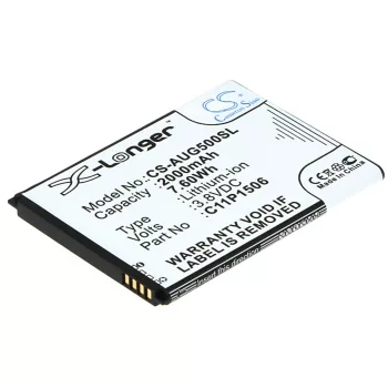   Asus C11P1506 helyettesítő mobiltelefon akkumulátor (Li-ion, 3.8V, 7.60Wh / 2000mAh) - Utángyártott