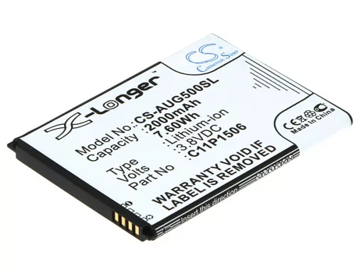 Asus C11P1506 helyettesítő mobiltelefon akkumulátor (Li-ion, 3.8V, 7.60Wh / 2000mAh) - Utángyártott