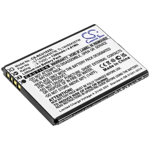 AT&T TL14H504357W helyettesítő mobiltelefon akkumulátor (Li-ion, 3.7V, 4.81Wh / 1300mAh) - Utángyártott
