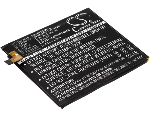 ZTE Li3931T44P8h756346 helyettesítő mobiltelefon akkumulátor (Li-Polymer, 3.85V, 11.94Wh / 3100mAh) - Utángyártott