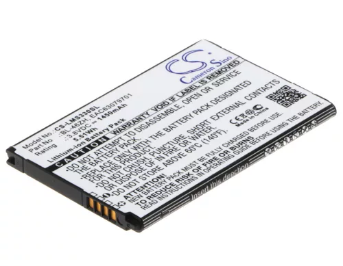 LG EAC63079701 helyettesítő mobiltelefon akkumulátor (Li-ion, 3.8V, 5.51Wh / 1450mAh) - Utángyártott