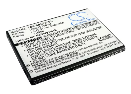 Samsung GH43-03640B helyettesítő mobiltelefon akkumulátor (Li-ion, 3.7V, 7.40Wh / 2000mAh) - Utángyártott