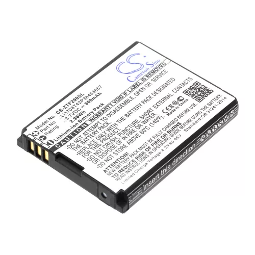 ZTE Li3709T42P3h463657 helyettesítő mobiltelefon akkumulátor (Li-ion, 3.7V, 2.96Wh / 800mAh) - Utángyártott