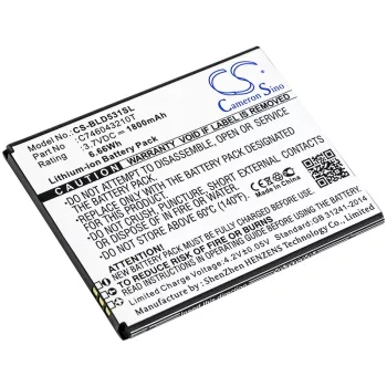   BLU C746043230T helyettesítő mobiltelefon akkumulátor (Li-ion, 3.7V, 6.66Wh / 1800mAh) - Utángyártott