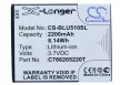BLU C766205220T helyettesítő mobiltelefon akkumulátor (Li-ion, 3.7V, 8.14Wh / 2200mAh) - Utángyártott