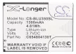 BLU C654804130T helyettesítő mobiltelefon akkumulátor (Li-ion, 3.7V, 4.81Wh / 1300mAH) - Utángyártott