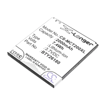   Mobistel BTY26180MOBISTEL/STD helyettesítő mobiltelefon akkumulátor (Li-ion, 3.7V, 7.40Wh / 2000mAh) - Utángyártott