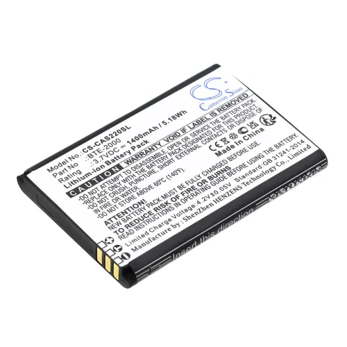 CATERPILLAR BTE-2000 helyettesítő mobiltelefon akkumulátor (Li-ion, 3.7V, 5.18Wh / 1400mAh) - Utángyártott