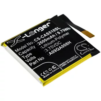  CATERPILLAR A09QA008H helyettesítő mobiltelefon akkumulátor (Li-Polymer, 3.75V, 9.75Wh / 2600mAh) - Utángyártott
