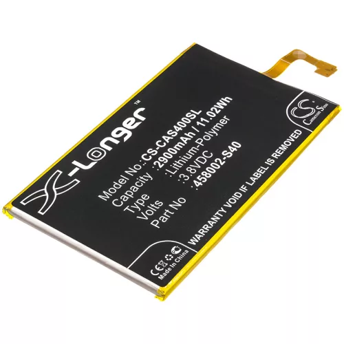 CATERPILLAR 458002-S40 helyettesítő mobiltelefon akkumulátor (Li-Polymer, 3.8V, 11.02Wh / 2900mAh) - Utángyártott