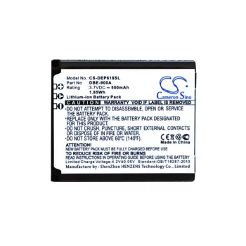   Doro DBE-900A helyettesítő mobiltelefon akkumulátor (Li-ion, 3.7V, 1.85Wh / 500mAh) - Utángyártott