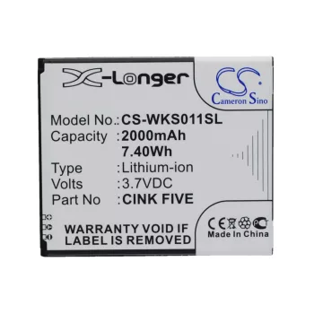   Micromax Canvas S9101 készülékhez mobiltelefon akkumulátor (Li-ion, 3.7V, 7.40Wh / 2000mAh) - Utángyártott