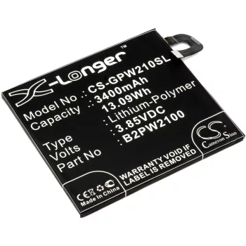   Google B2PW2100 helyettesítő mobiltelefon akkumulátor (Li-Polymer, 3.85V, 13.09Wh / 3400mAh) - Utángyártott