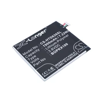   HTC BOPKX100 helyettesítő mobiltelefon akkumulátor (Li-Polymer, 3.8V, 7.22Wh / 1900mAh) - Utángyártott