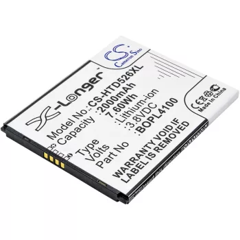   HTC HQ60331141000 helyettesítő mobiltelefon akkumulátor (Li-ion, 3.8V, 7.60Wh / 2000mAh) - Utángyártott