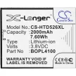 HTC HQ60331141000 helyettesítő mobiltelefon akkumulátor (Li-ion, 3.8V, 7.60Wh / 2000mAh) - Utángyártott