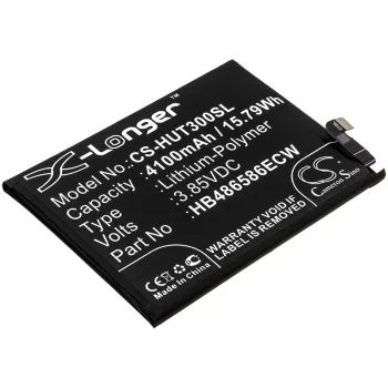   Huawei HB486586ECW helyettesítő mobiltelefon akkumulátor (Li-Polymer, 3.85V, 15.79Wh / 4100mAh) - Utángyártott