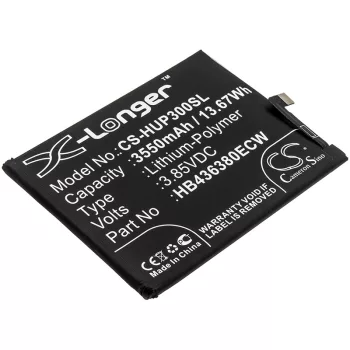   Huawei HB436380ECW helyettesítő mobiltelefon akkumulátor (Li-Polymer, 3.85V, 13.67Wh / 3550mAh) - Utángyártott