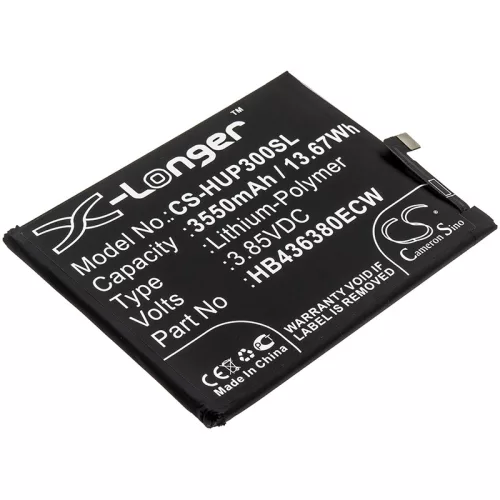 Huawei HB436380ECW helyettesítő mobiltelefon akkumulátor (Li-Polymer, 3.85V, 13.67Wh / 3550mAh) - Utángyártott