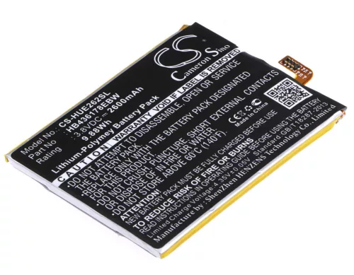 Huawei HB436178EBW+ helyettesítő mobiltelefon akkumulátor (Li-Polymer, 3.8V, 9.88Wh / 2600mAh) - Utángyártott