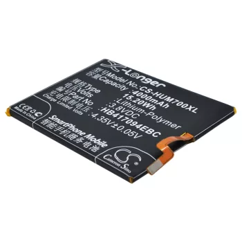   Huawei HB417094EBC helyettesítő mobiltelefon akkumulátor (Li-Polymer, 3.8V, 15.20Wh / 4000mAh) - Utángyártott