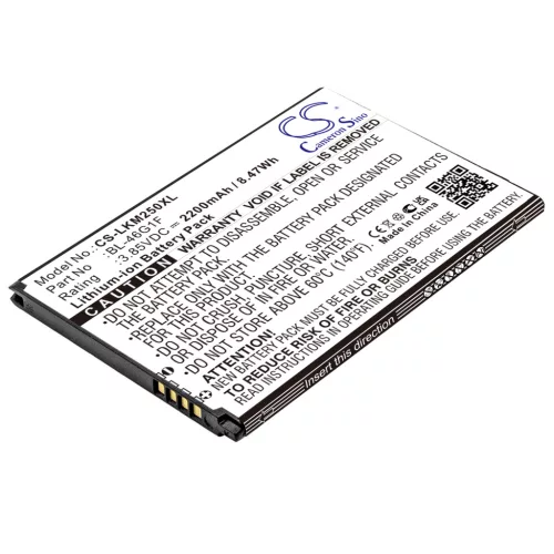 LG BL-46G1F helyettesítő mobiltelefon akkumulátor (Li-ion, 3.85V, 8.47Wh / 2200mAh) - Utángyártott