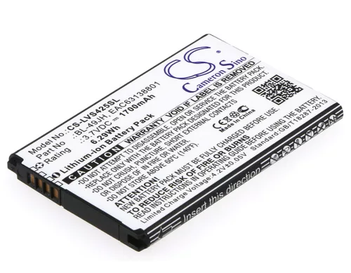 LG EAC63138801 helyettesítő mobiltelefon akkumulátor (Li-ion, 3.7V, 6.29Wh / 1700mAh) - Utángyártott